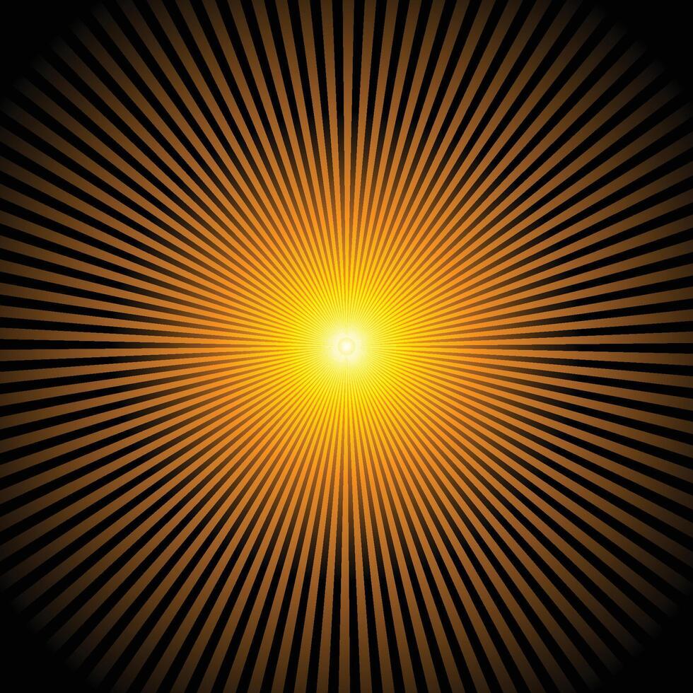 yellow orange black sunburst effect abstract background vector