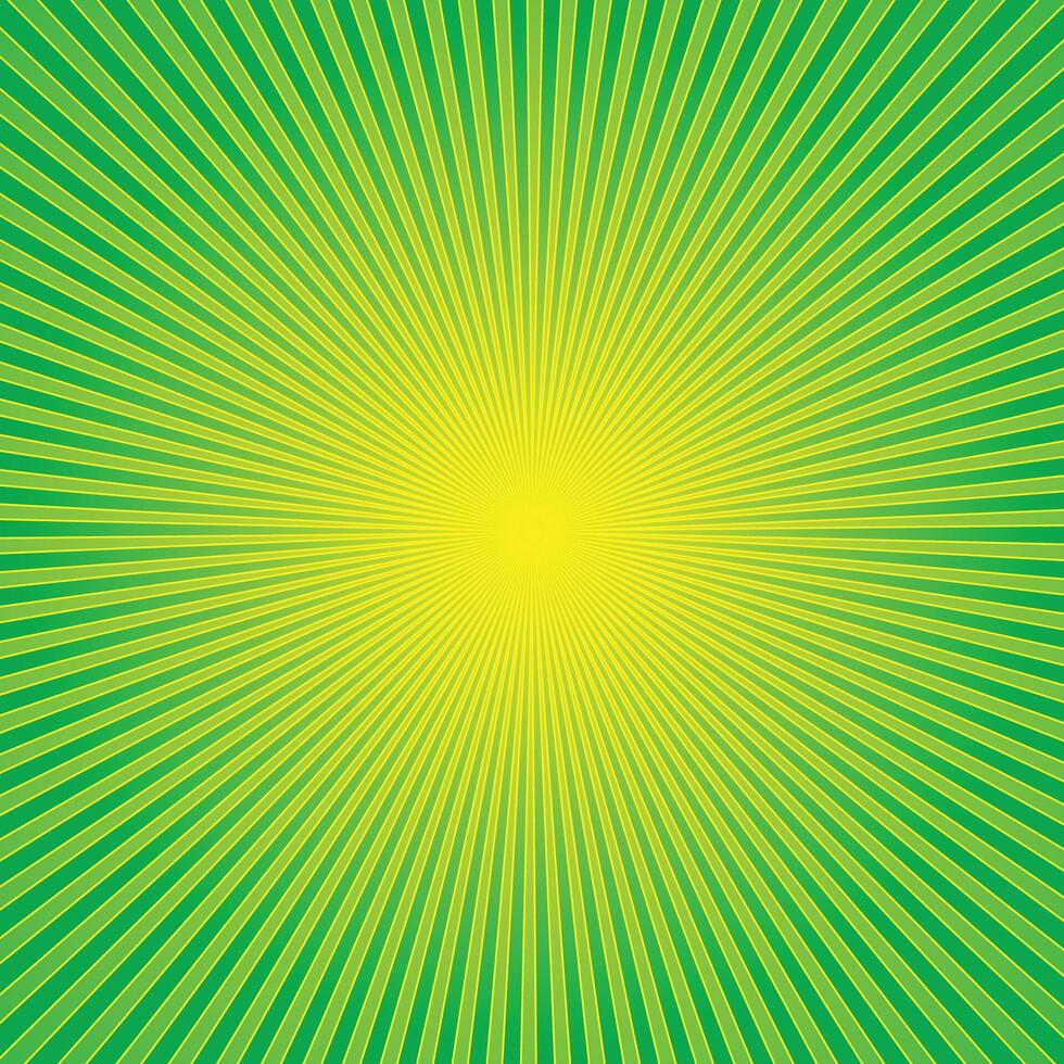 green yellow sunburst effect abstract background vector
