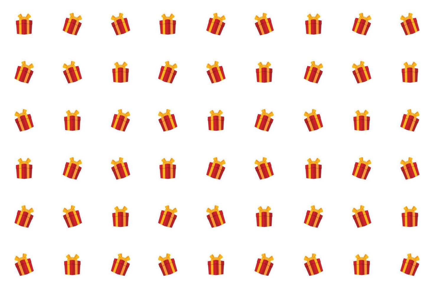 Red Gift boxes with yelow ribbon seamless pattern white background vector