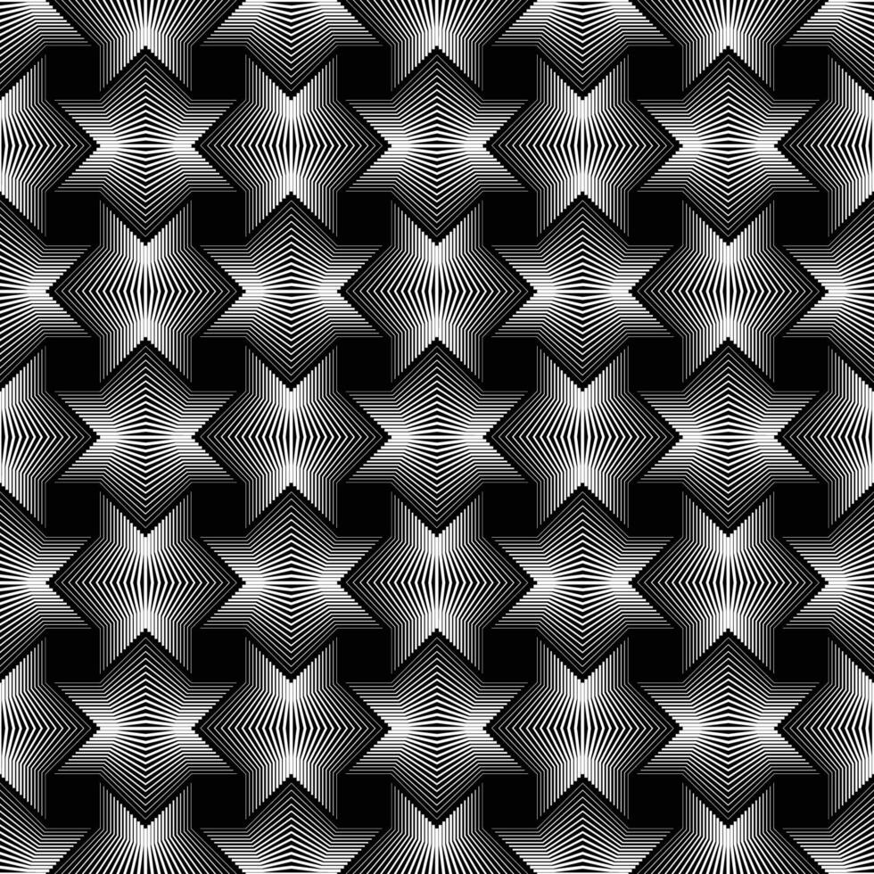 Geometrical star lines Pattern black background vector