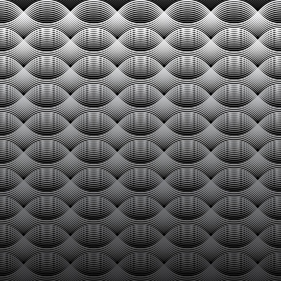 Geometrical Pattern oval waves grey shades background vector