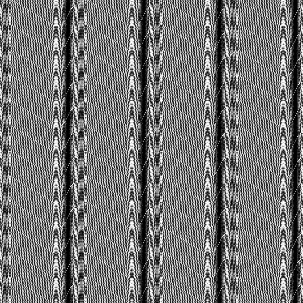 Geometrical waves black lines seamless pattern vector