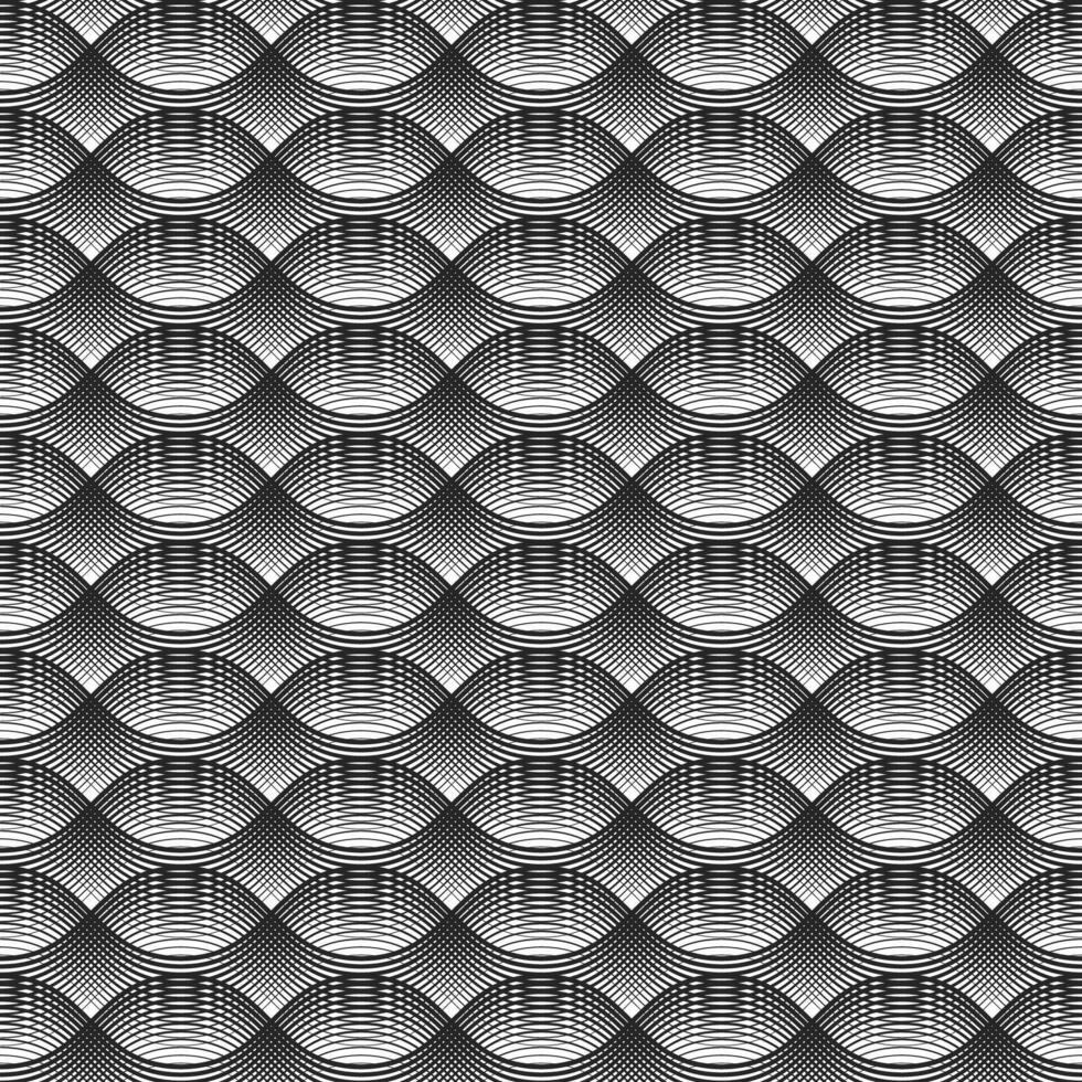 Geometrical Pattern oval waves white background vector