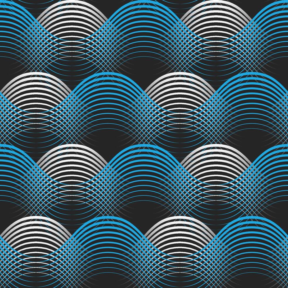 blue white geometrical lines seamless pattern vector