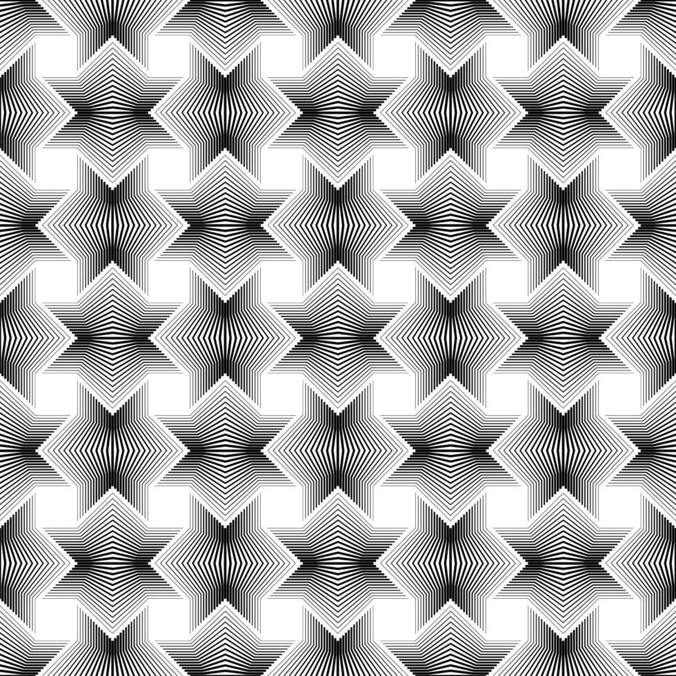 Geometrical star lines Pattern white background vector