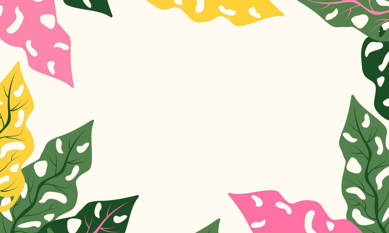 Colorful Hello Summer concept design, abstract illustration with jungle exotic leaves, colorful design, summer background and banner vector