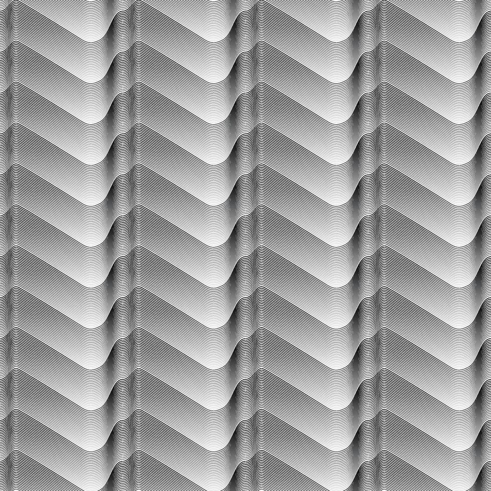 black - white gradient lines wave seamless geometrical pattern vector