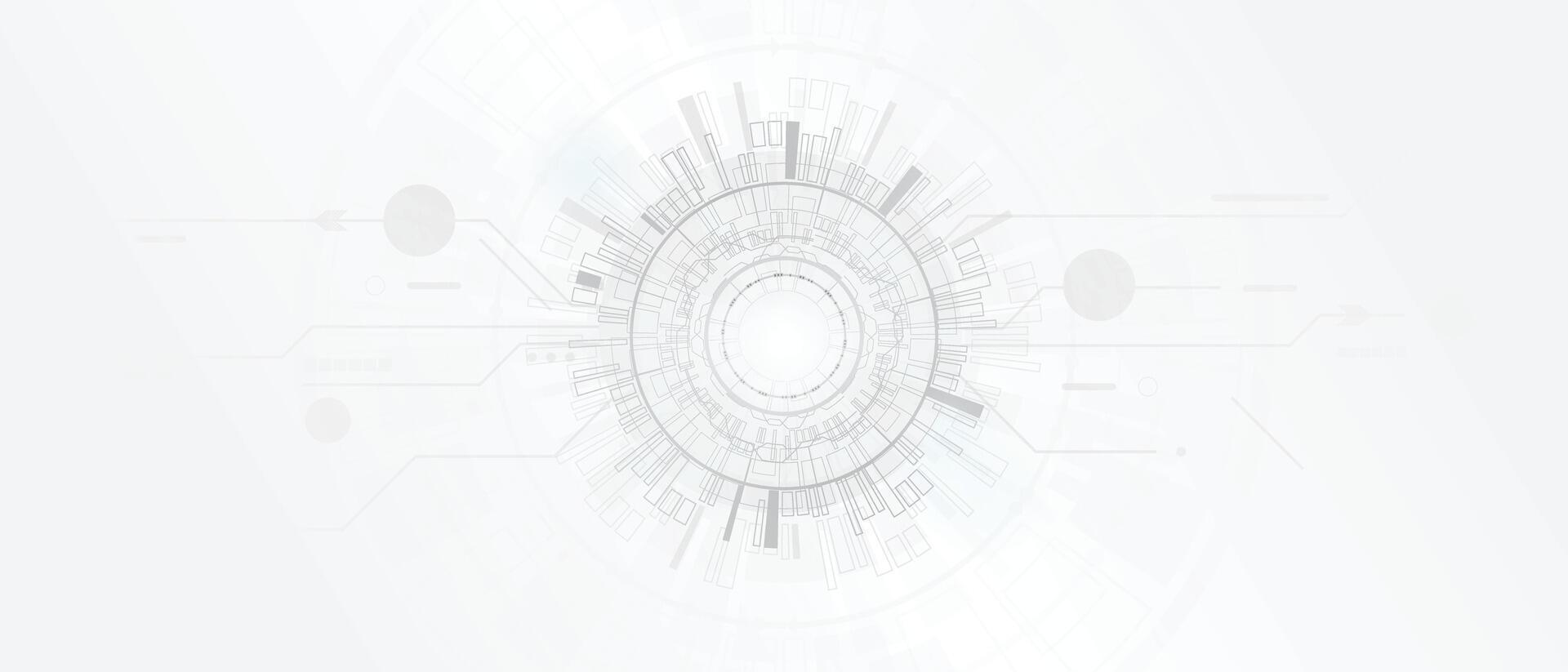 Abstract technology background with circles and lines vector