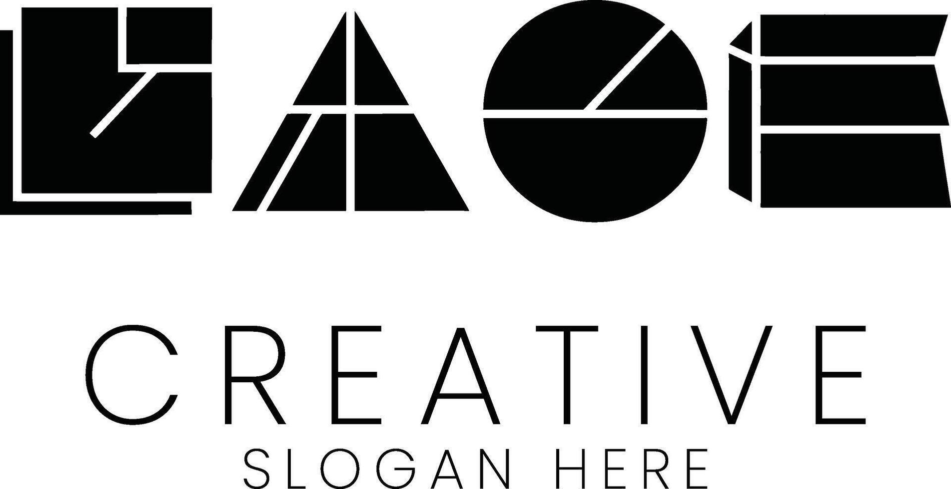 Abstract Geometric Shapes Creative Modern Design art pie icon idea style clean vector