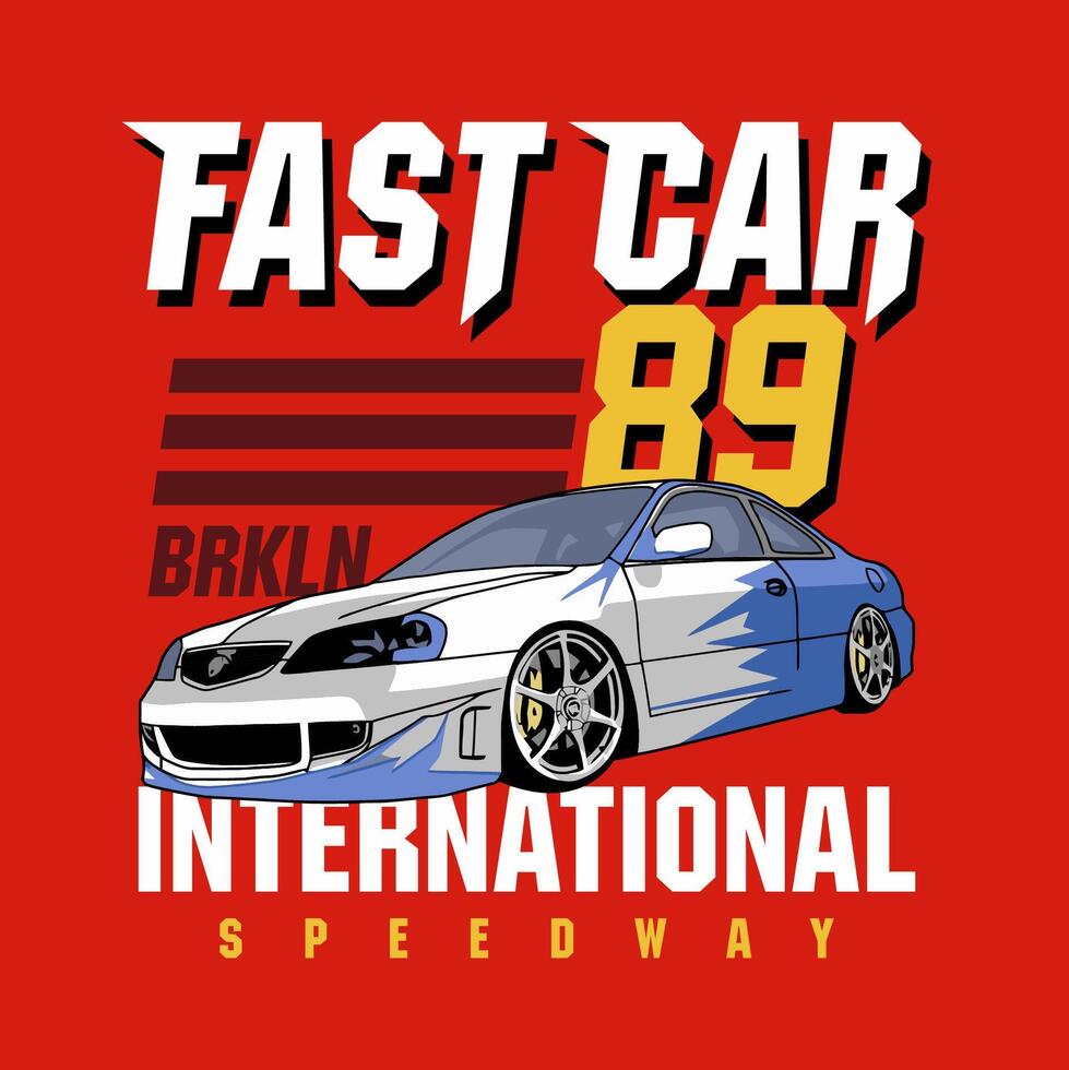 illustration design typography of fast vector
