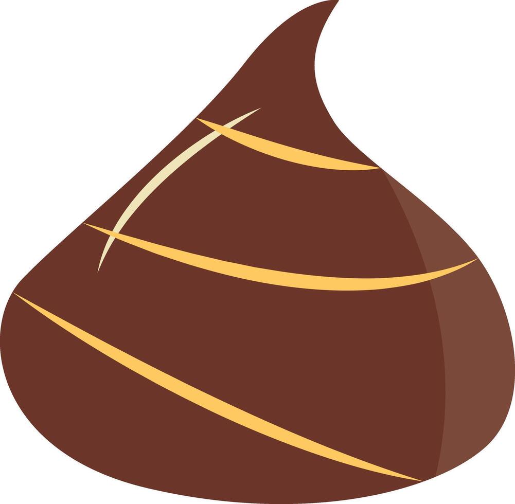 Chocolate Dessert Illustration with Cartoon Shape vector