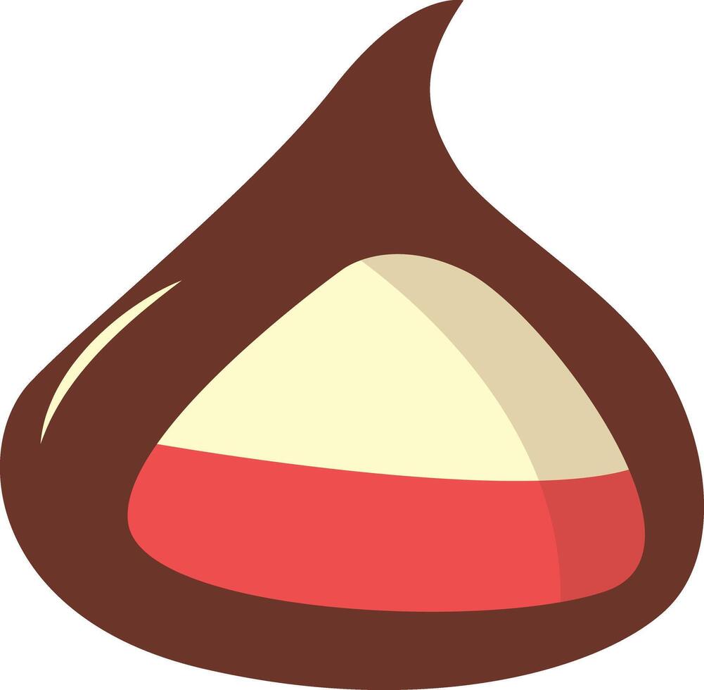 Chocolate Dessert Illustration in Cartoon Shape. vector