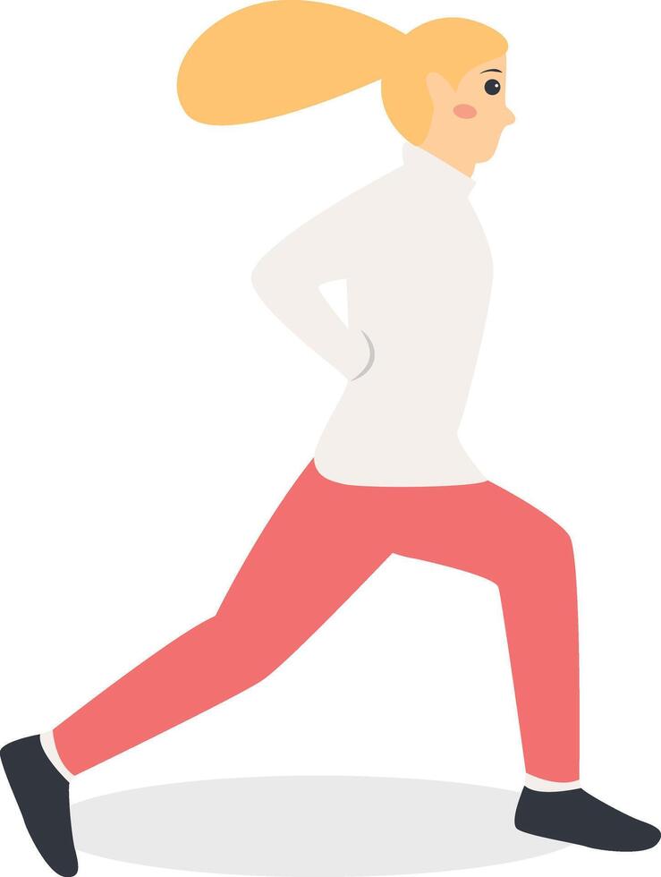 Person Running Marathon Character with Flat Design vector