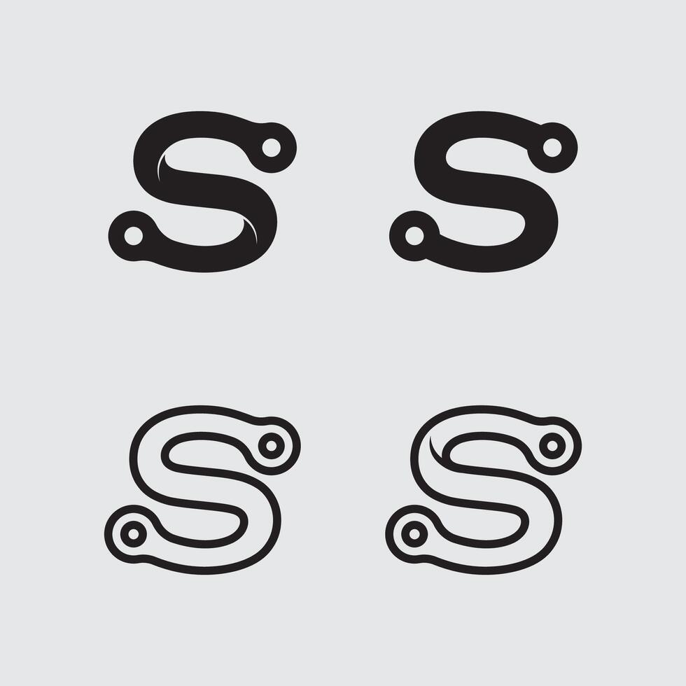 S logo design and S icon stock image graphic identity vector