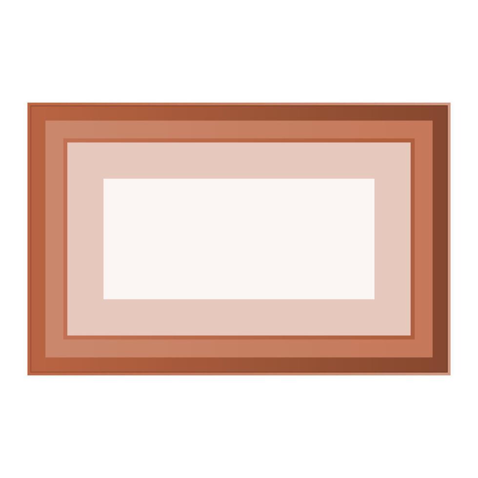 Wooden Photo Frame on White Background. Photo Elements. Blank Photo Frame. vector