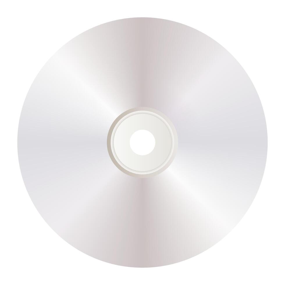 CD or DVD with Reflection Effect. Suitable for Storage Media, Music Release, and Data Backup. vector