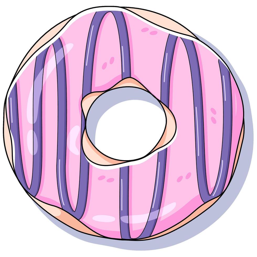 Illustration of a Pink Donut with Topping vector