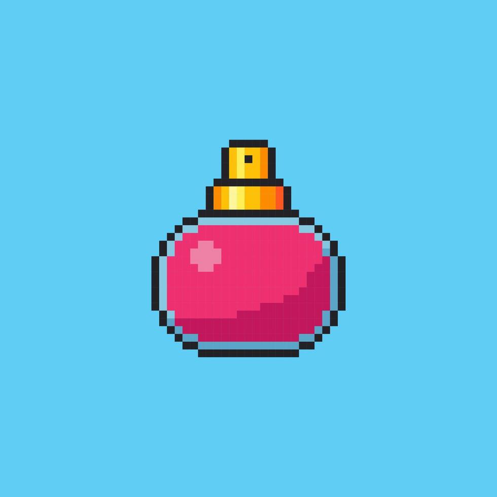 Pixel art Perfume Bottle game asset design vector