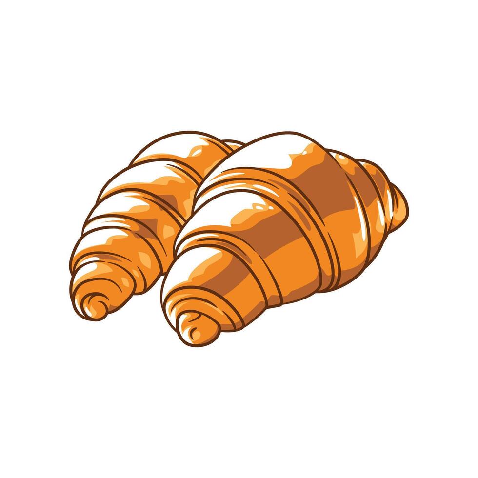 Delicious Homemade Croissant A Symphony of Flaky Layers and Softness vector