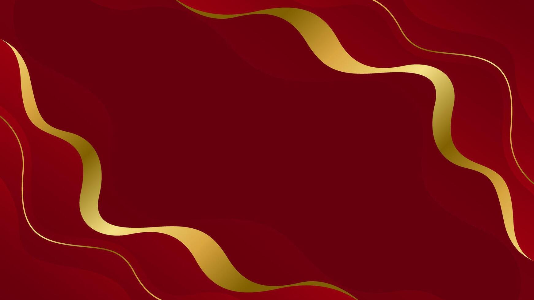 Elegant red and gold luxury wave background. Abstract modern design for Invitations, awards, sales, events, cards, templates, banners, covers, websites, pages, and more vector