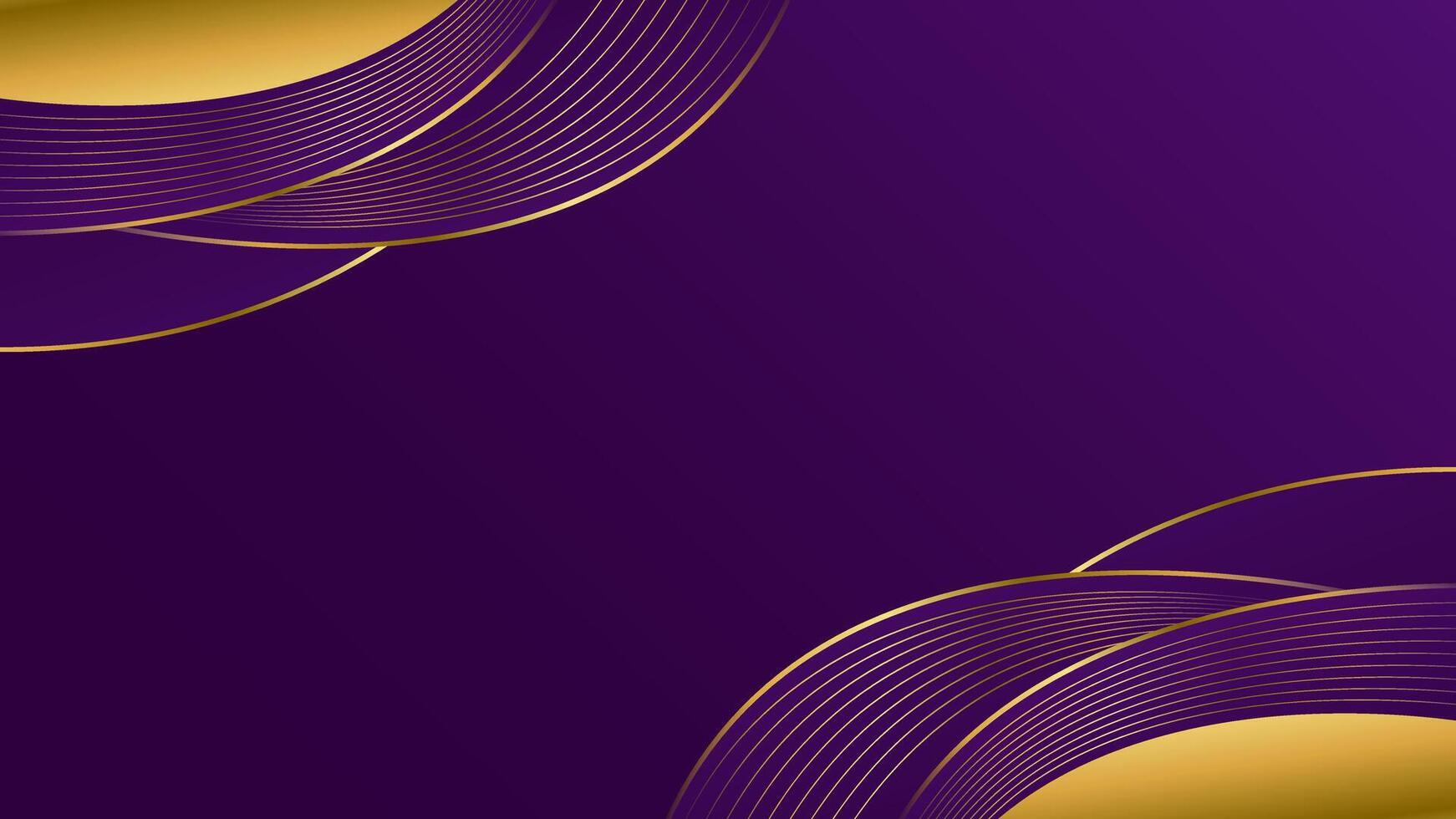 Elegant purple and gold luxury curved background. Abstract modern design for Invitations, awards, sales, events, templates, banners, covers, websites, pages and more vector
