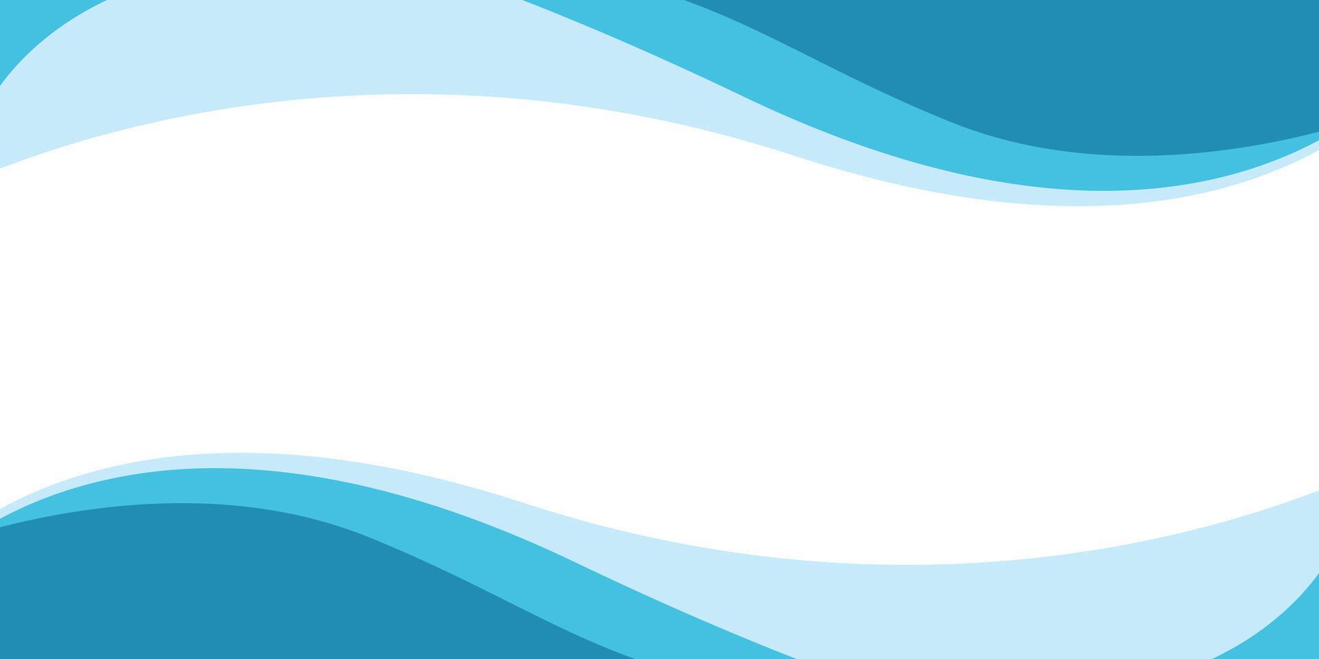 Simple Wave Blue Background Design vector