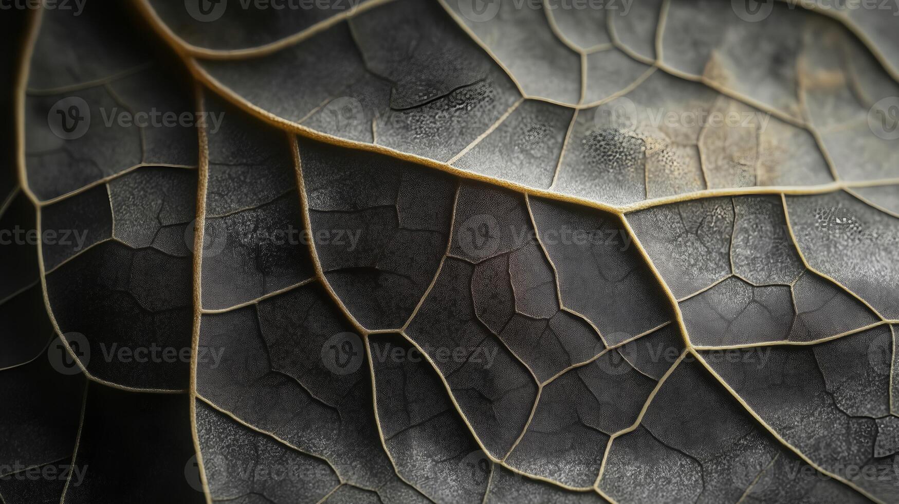 Leaf with a lot of detail. The leaf is black and has a lot of texture photo