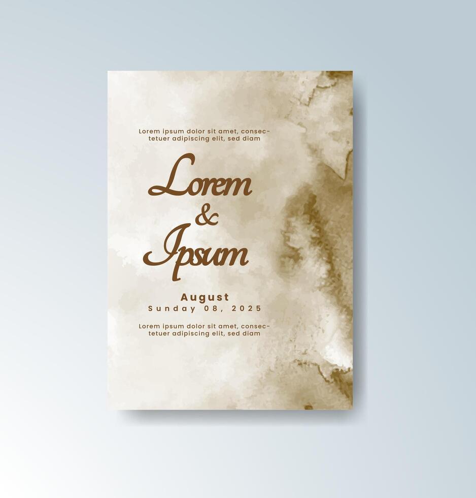 Wedding watercolor stationery vector