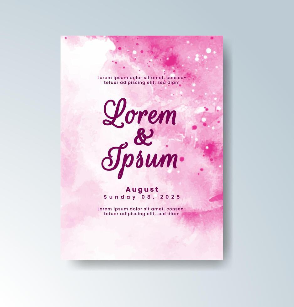 Watercolor celebration invite vector