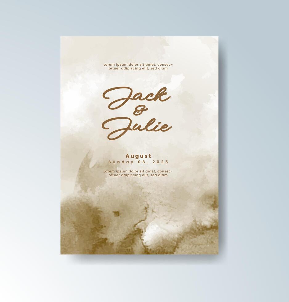 Watercolor floral invite vector