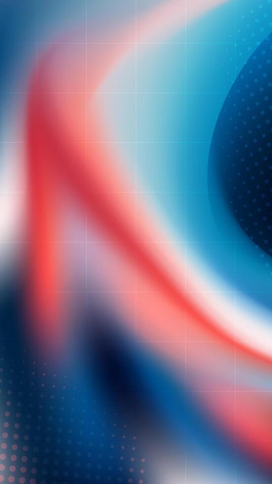 Vertical abstract background with a swirling blue and pink accent. vector