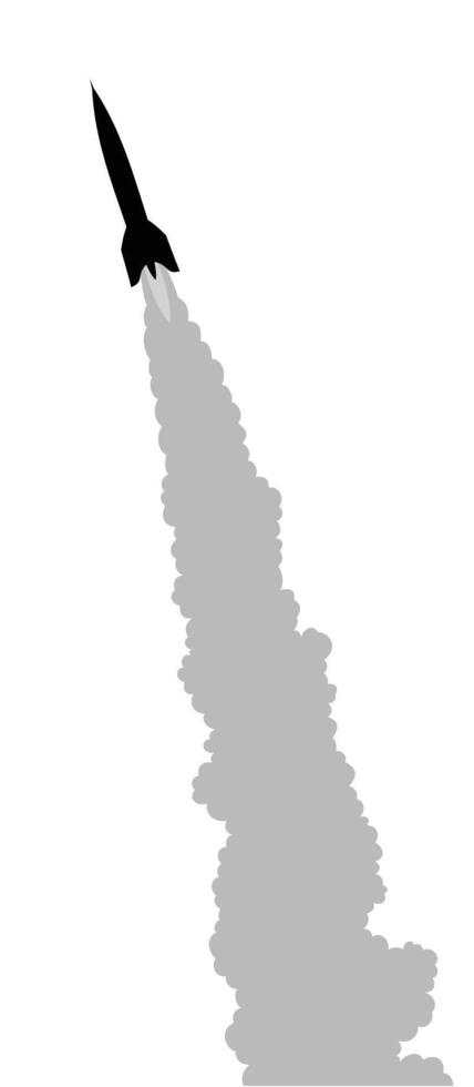 Rocket Launching Into Space. vector