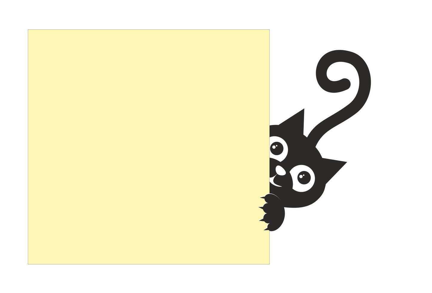 Frame with a domestic cat. vector