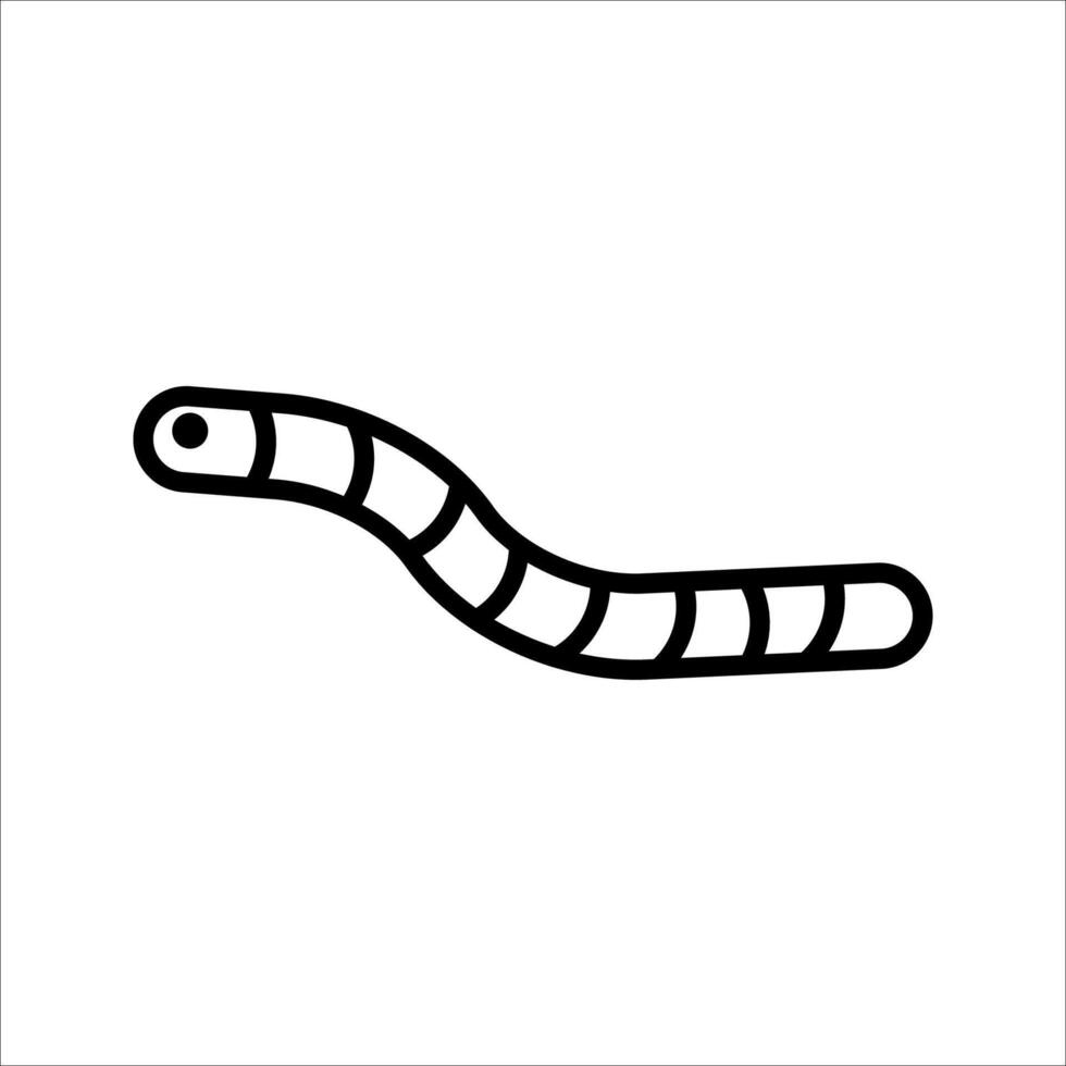 worm Icon ,Symbol isolated white background. illustration. color editable. vector