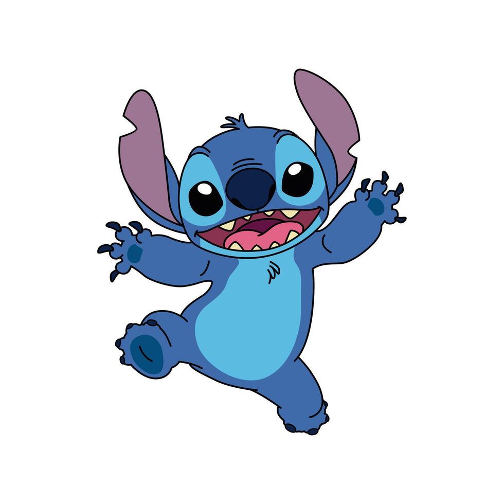 Happy Stitch face vector