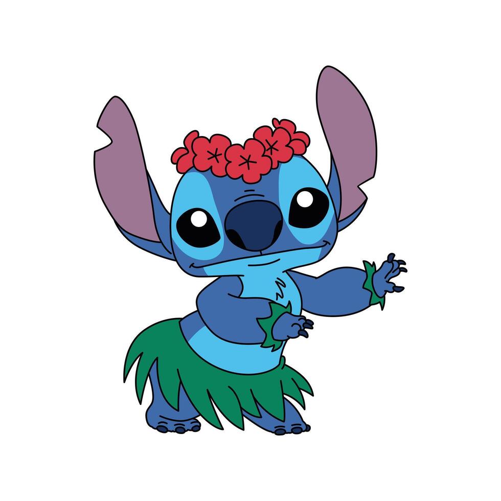 Cute Dancing Stitch vector