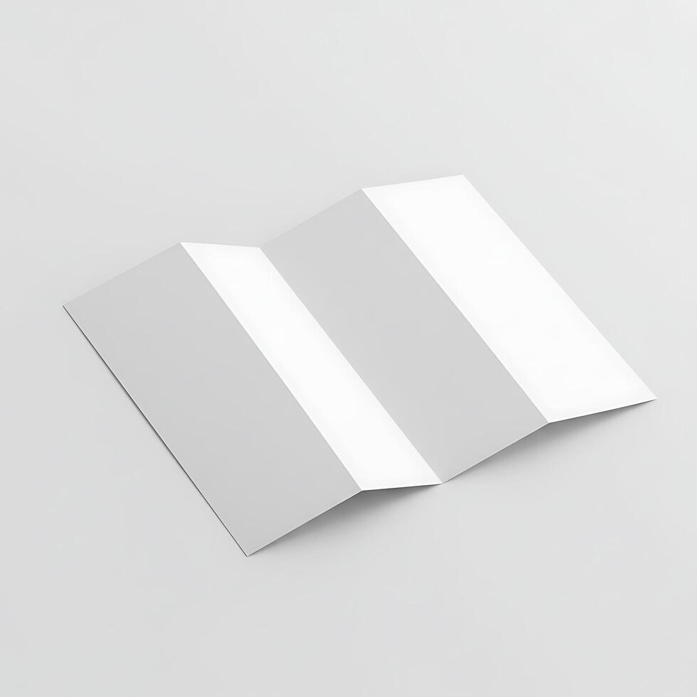 A folded white paper on a white surface photo