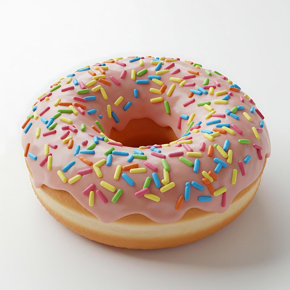 A donut with sprinkles on it photo