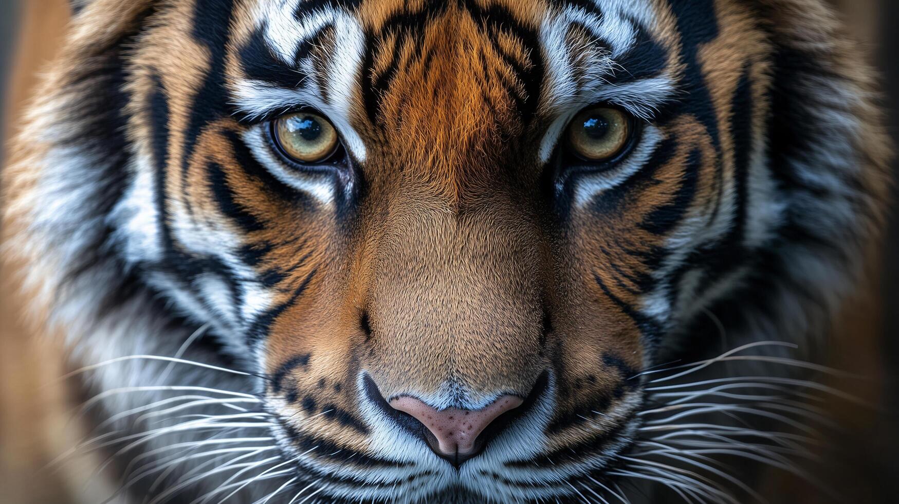 Close Up Portrait of a Tiger in the Jungle. photo