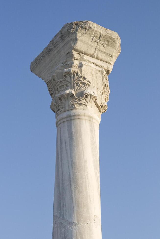 Old column, view from below photo