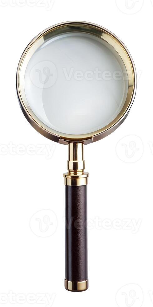 magnifying glass isolated on white photo