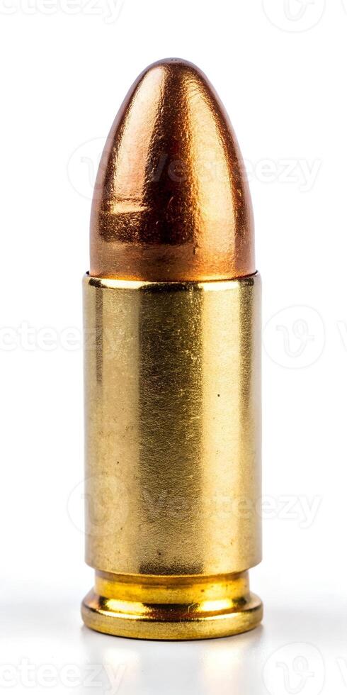 bullets on white background photo