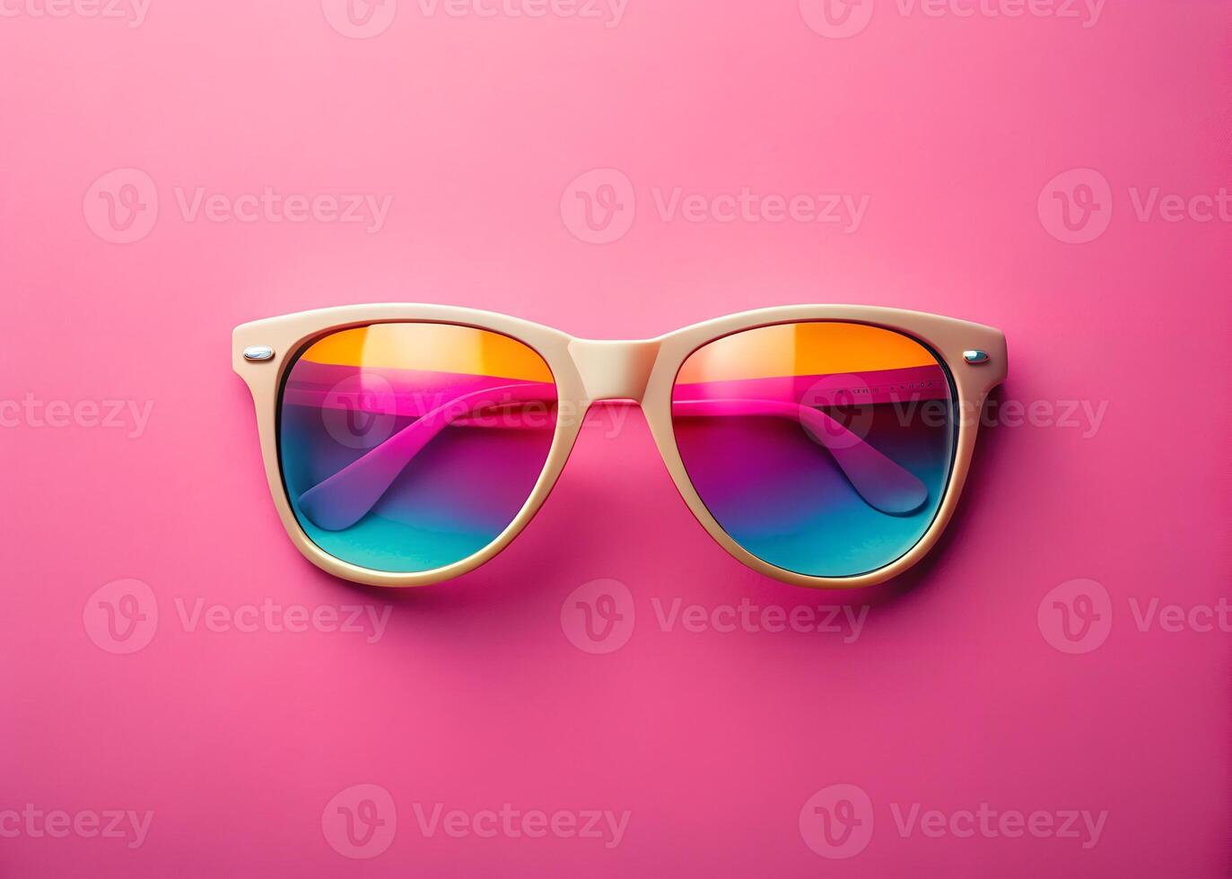 sunglasses isolated on pink background photo
