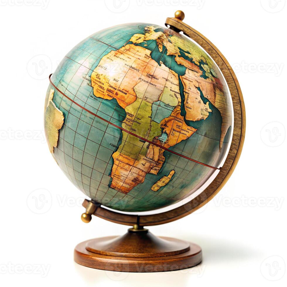 globe isolated on white photo