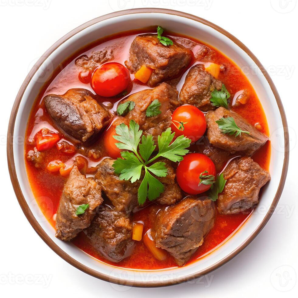 beef curry in a bowl photo