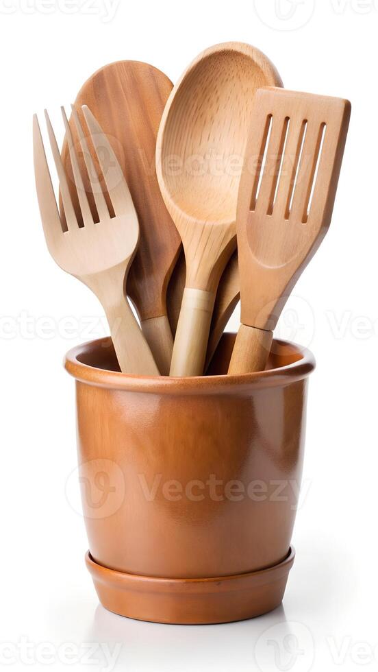 kitchen utensils isolated on white photo