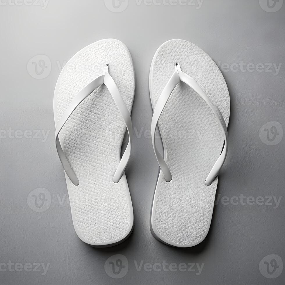 white flip flop mockup photo