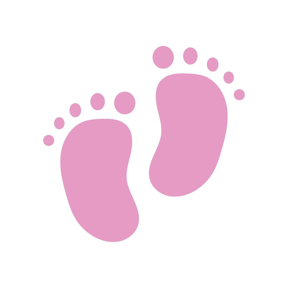 Footprint icon in filled and stroke vector