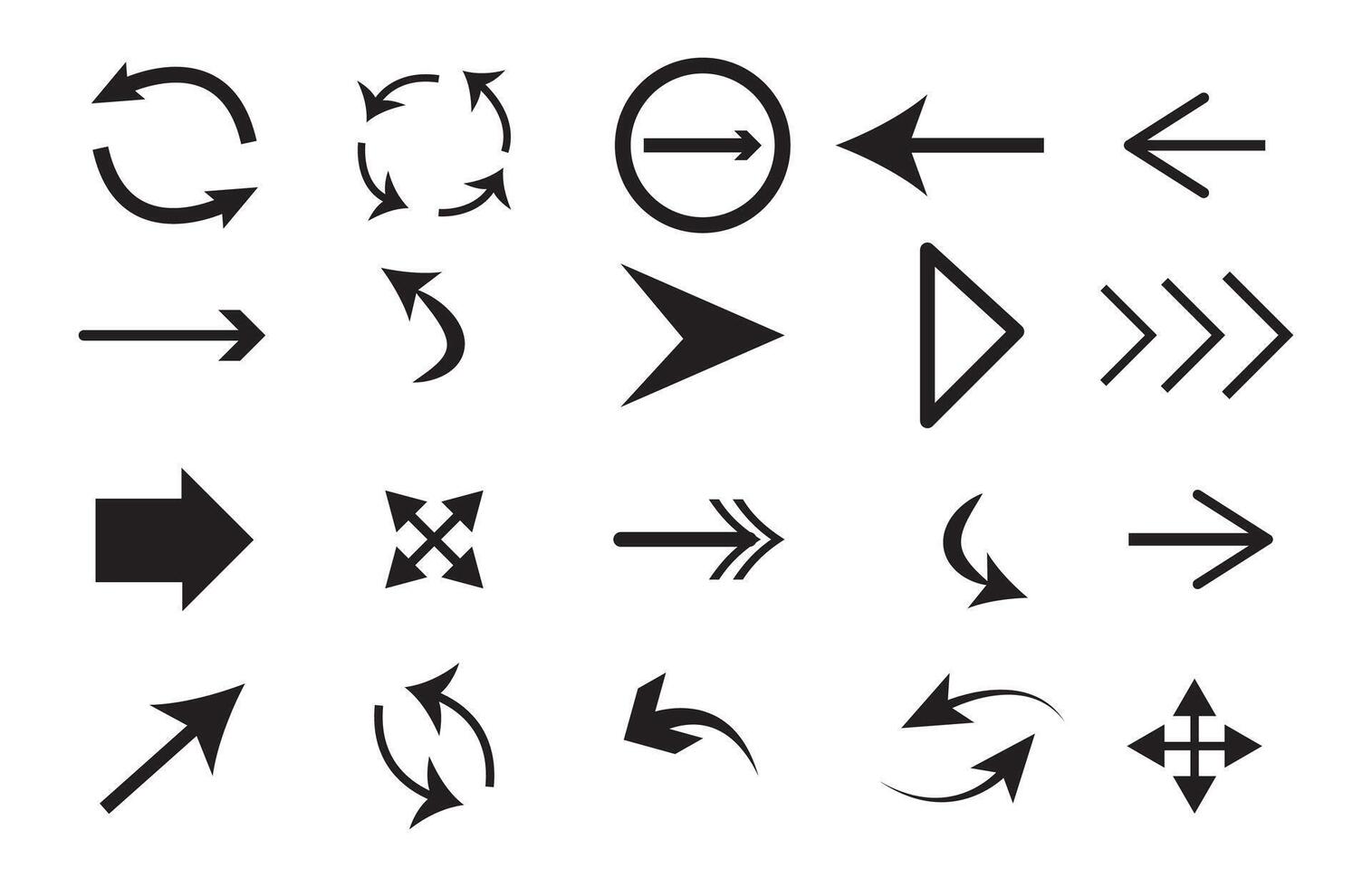Set of Arrows set. vector