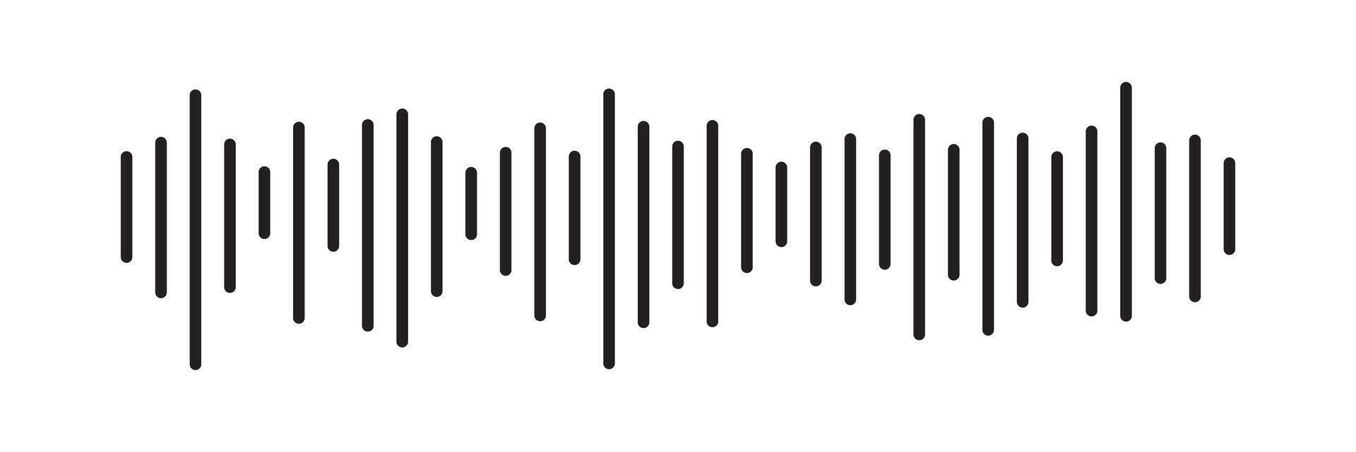 Sound wave icon simple isolated on white background vector